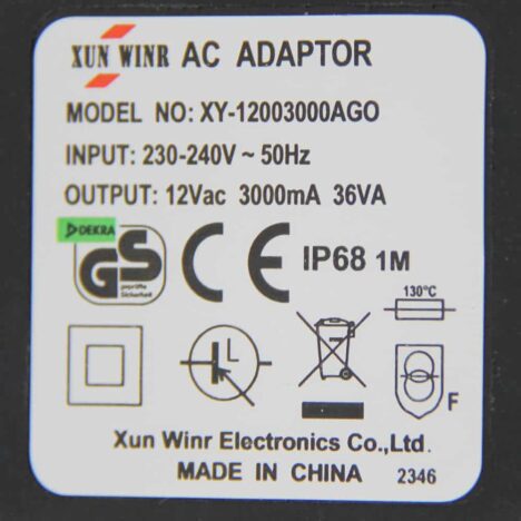 Transformator IP44, 12V, 36W