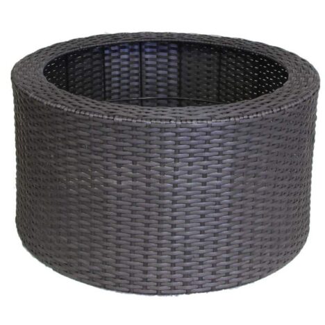 Wicker dekorkant för 90 L plastkar