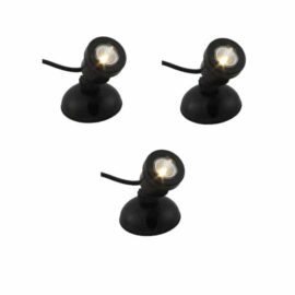 LED spot 1 W varmvita dioder 3-pack