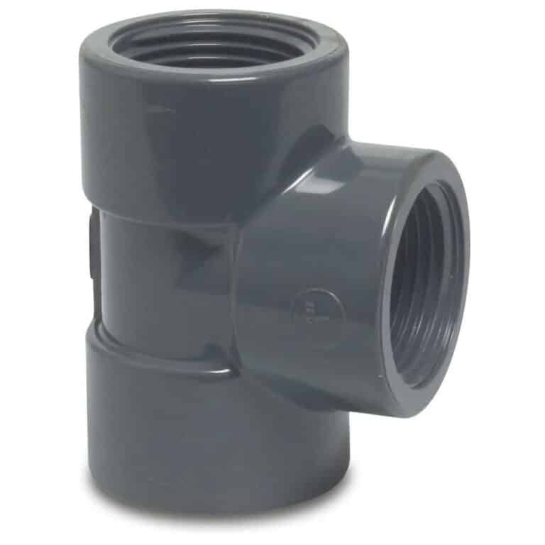 Pvc Inlet Inv T-koppling PVC INV gänga 1'' - Vattenliv